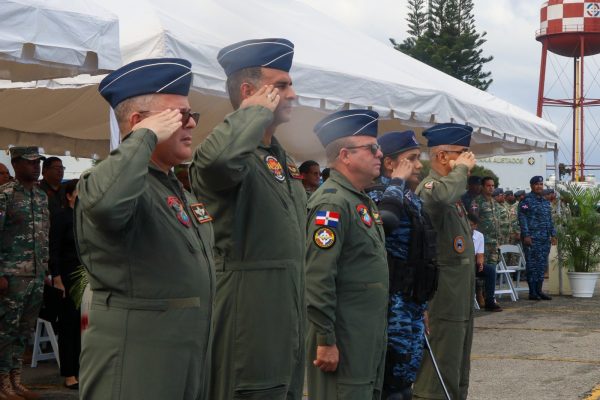 Ceremonia de traspaso de mando en el Comando de Seguridad de Base de la Fuerza Aérea de República Dominicana