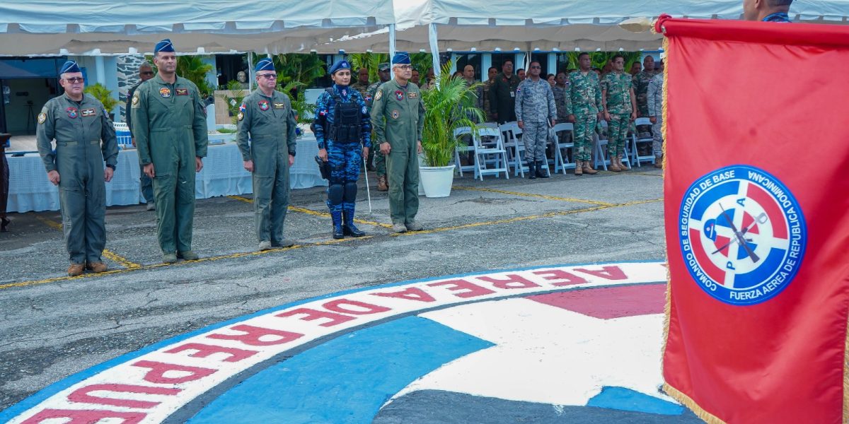 Ceremonia de traspaso de mando en el Comando de Seguridad de Base de la Fuerza Aérea de República Dominicana
