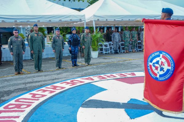Ceremonia de traspaso de mando en el Comando de Seguridad de Base de la Fuerza Aérea de República Dominicana